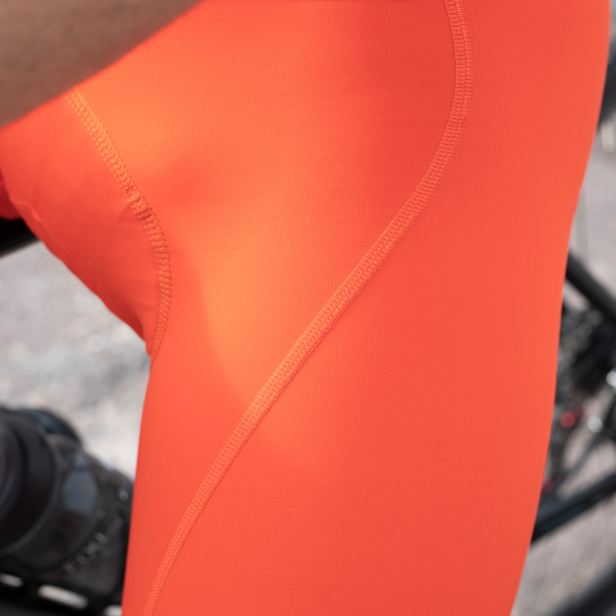 cuissard de cyclisme orange pour homme